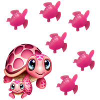 LJS612 Pink Mini Turtle Soaps