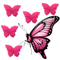 LJS5674 Pink Butterfly Soaps.