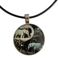 LJYY1 Elephant Yin Yang Necklace