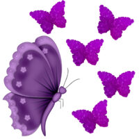 LJS23 Purple Butterfly Soaps