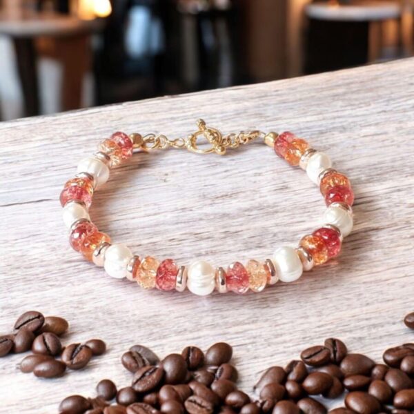 LJGB54 Fresh Pearl & Tourmaline Bracelet