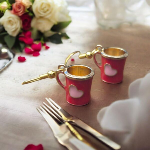 LJCE998  Heart Coffee Mug Earrings - Image 4