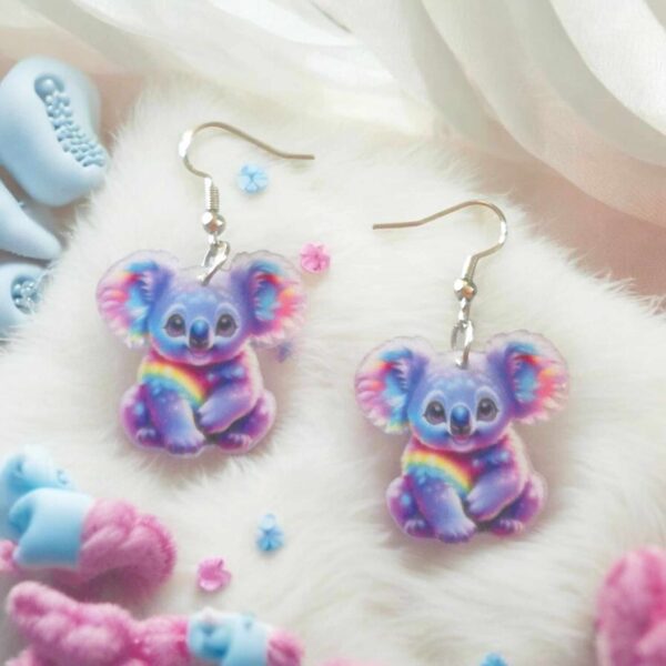 LJCE130 Multi Coloured Owl Earrings