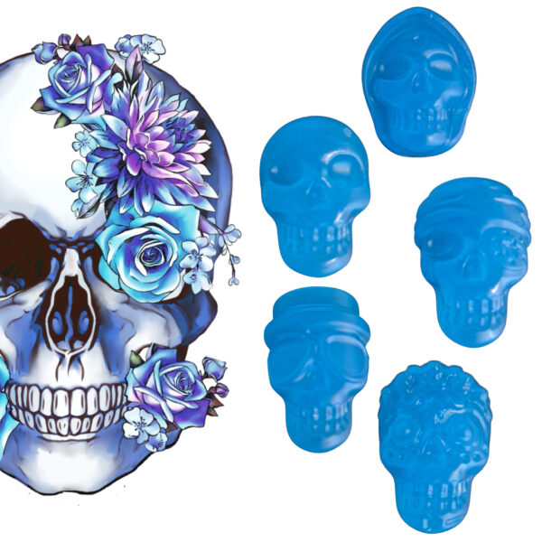 LJS548 Blue Men's Mini Skull Soaps