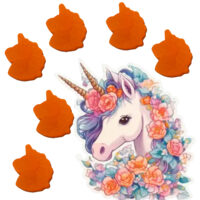 LJS666 Orange Unicorn Mini Soaps.