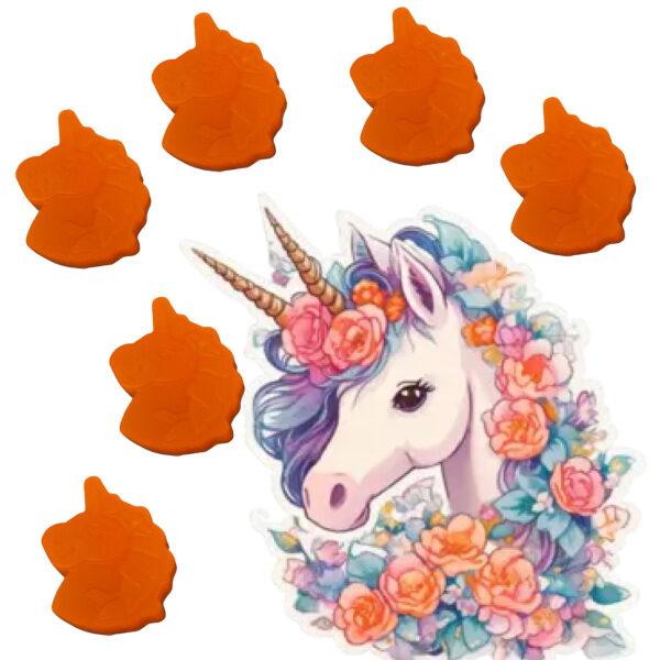 LJS666 Orange Unicorn Mini Soaps.