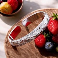 LJCB54 Silver Coloured Bangle
