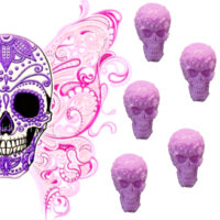 LJS298 Mauve Mini Skull Soaps