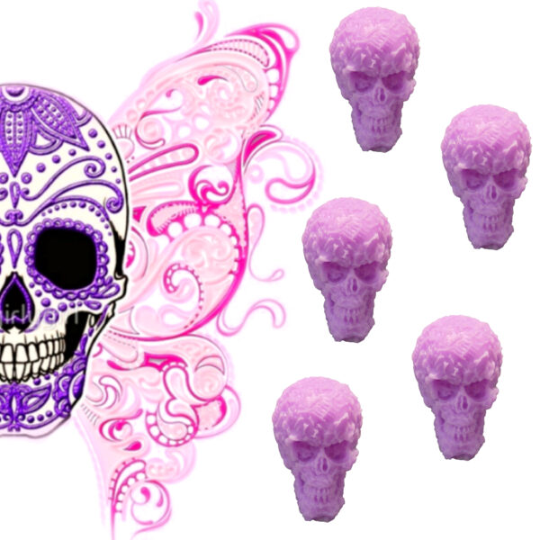 LJS298 Mauve Mini Skull Soaps