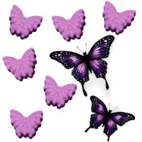 LJS395 Mauve Butterfly Soaps