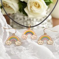 LJCS456 Rainbow Necklace Set