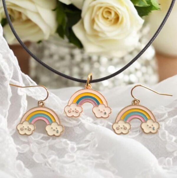 LJCS456 Rainbow Necklace Set