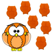 LJS29 Orange Pink Peach Owl Soaps