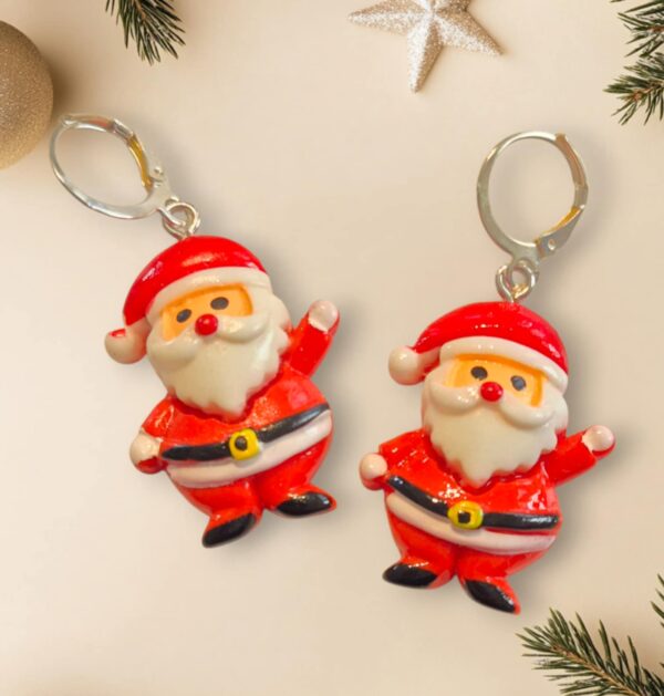 LJCHG3 Santa Earrings