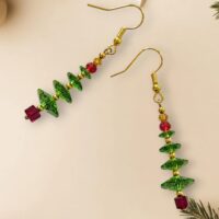 LJCHG1 Crystal Christmas Tree Earrings