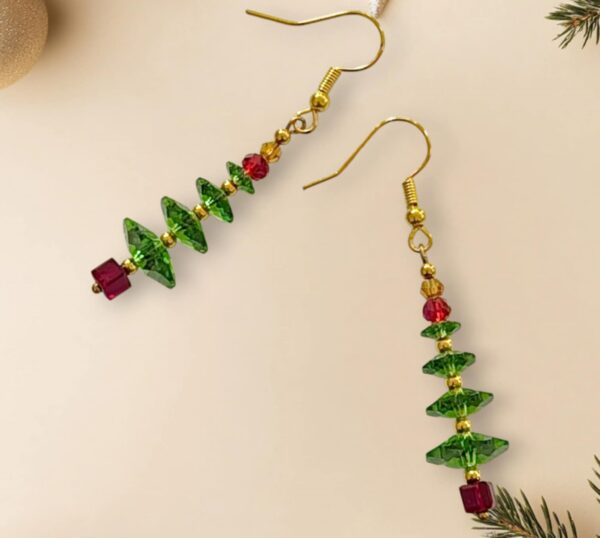 LJCHG1 Crystal Christmas Tree Earrings