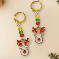 LJCHG5 Reindeer Drop Earrings