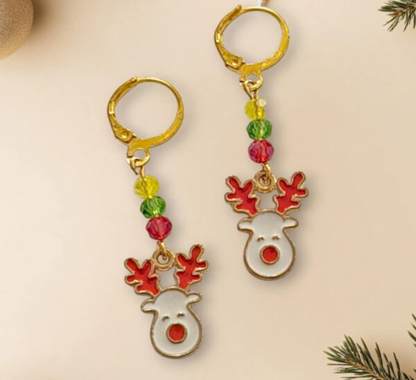 LJCHG5 Reindeer Drop Earrings
