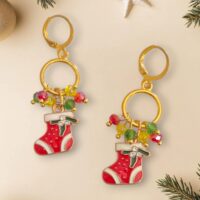 LJCG457 Santa Boot earrings