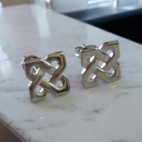 LJCE102 Plated Celtic Stud Earrings