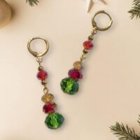 LJCG432 Christmas dangle Drop Earrings