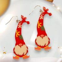LJCG15 Gnome Christmas Earrings