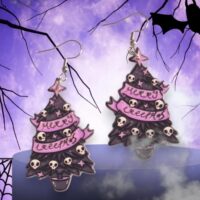 LJCG11 Skull Christmas Tree Earrings