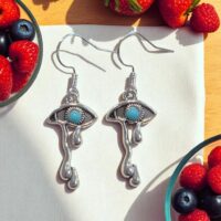 LJEEG23 Evil Eye Tear Earrings