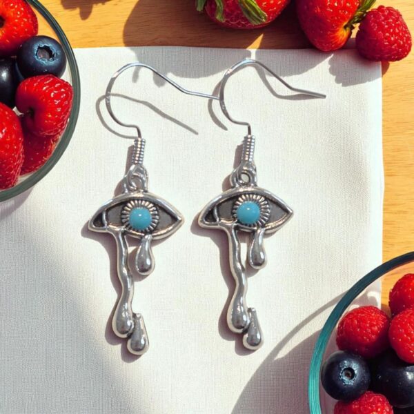 LJEEG23 Evil Eye Tear Earrings