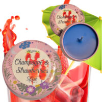 LJS17 Champagne & Strawberry Small Tin Candle