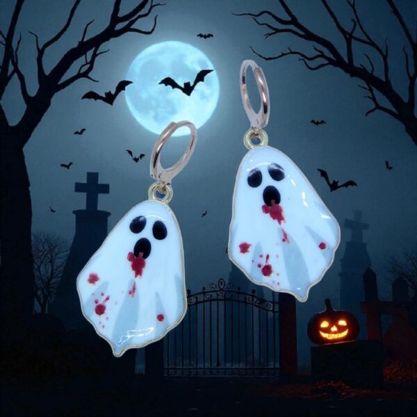 LJH7 White Ghost Earrings
