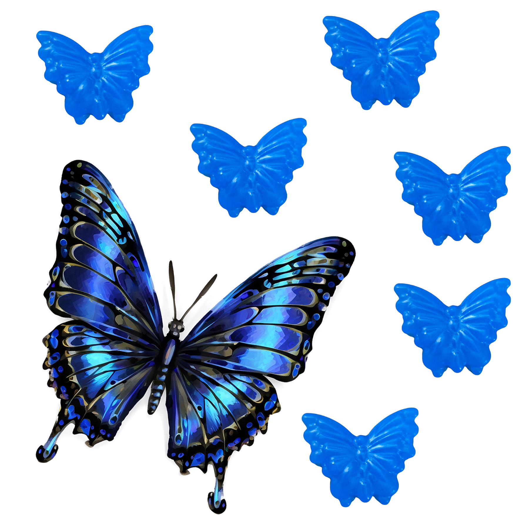 LJS12 Blue Man Fragrance Mini Butterfly Soaps