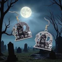 LJH3 Haunted House Earrings