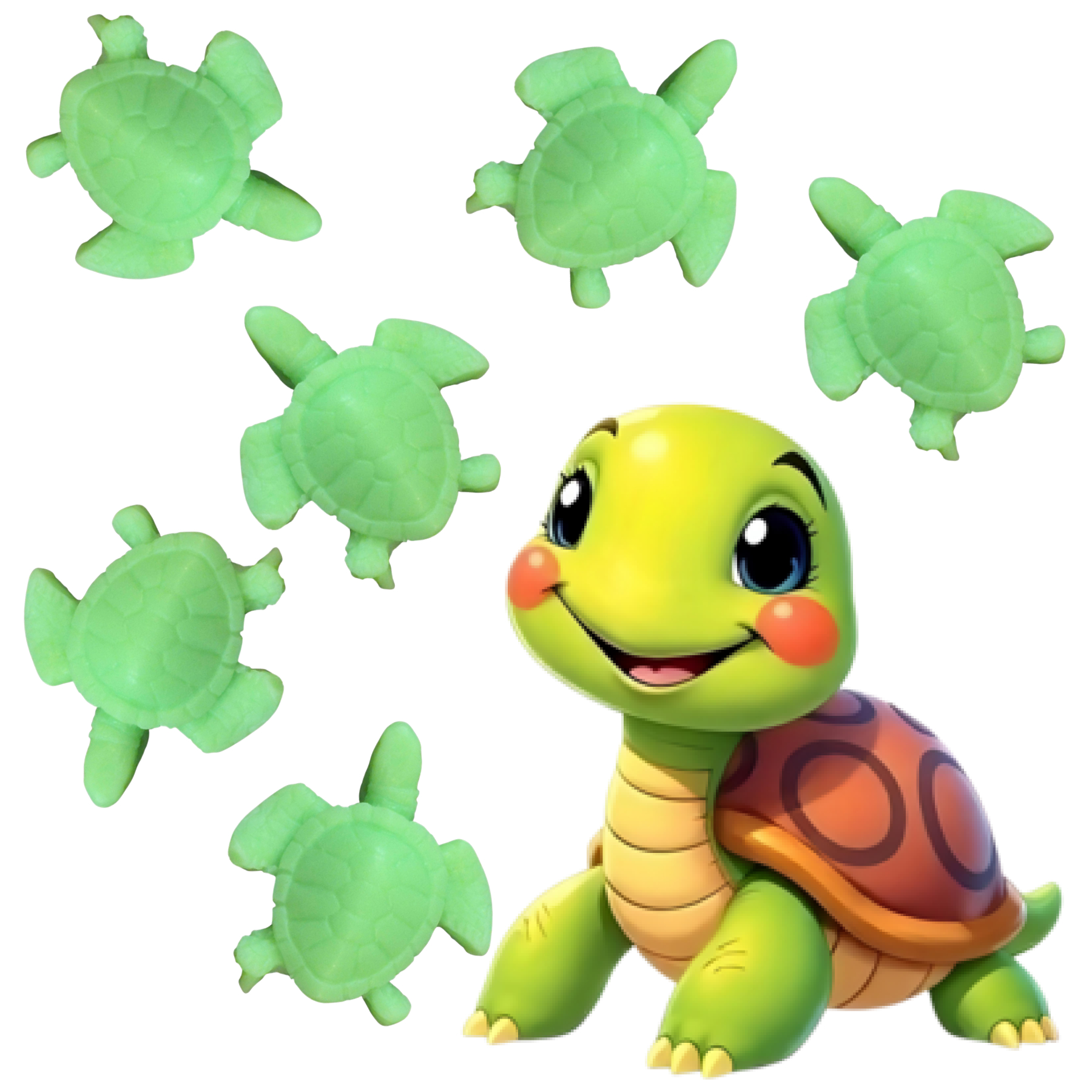 LJS11 Green Mini Turtle Soaps