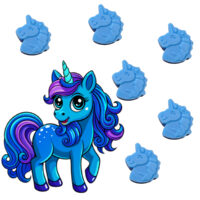 LJS4 Blue Unicorn Soaps