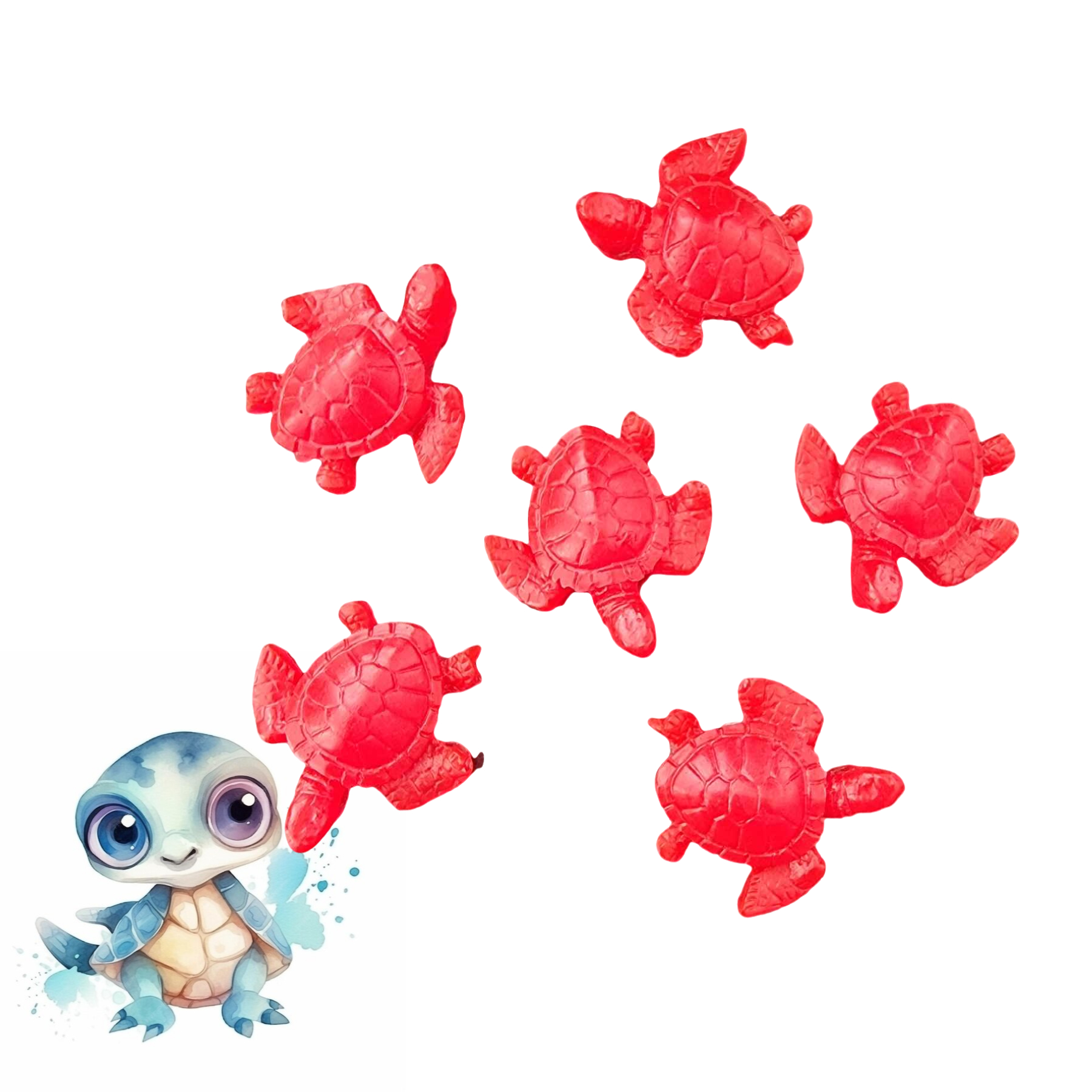 LJS66 Mini Red Turtle Soaps