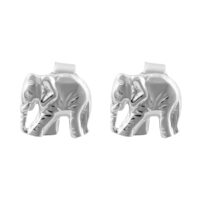 LJSSE21 Sterling Silver Elephant Earrings