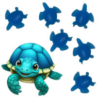 LJS61 Blue Turtle Mini Soaps