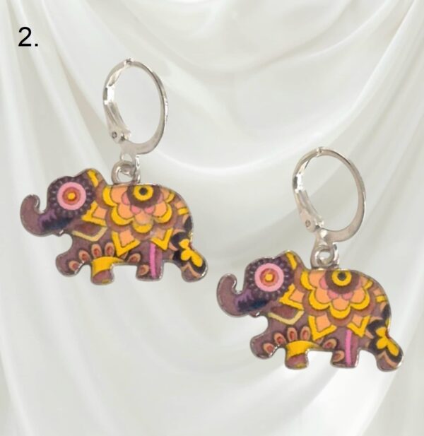 LJCE120 Elephant Earrings - Image 8