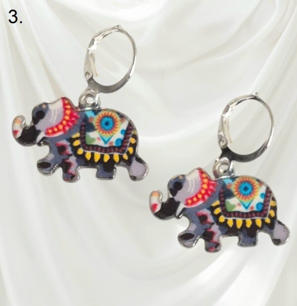 LJCE120 Elephant Earrings - Image 7