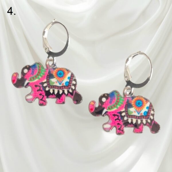 LJCE120 Elephant Earrings - Image 6