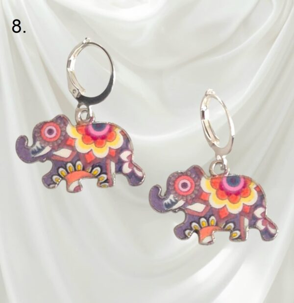 LJCE120 Elephant Earrings - Image 2