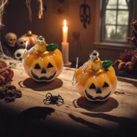 LJHG34 Pumpkin Drop Earrings
