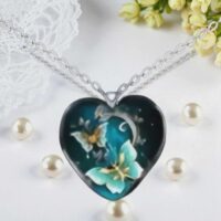 LJCN543 Butterfly Heart Necklace