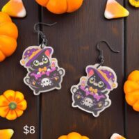 LJHG30 Cat In Pot Earrings