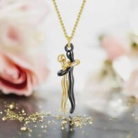 LJCN34 Couple Cuddling Necklace