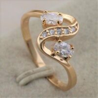 LjPR37 Clear Glass Crystal Ring.