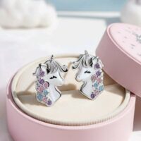 LJCE543 Unicorn Stud Earrings