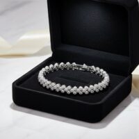 LJCB99 Clear Glass Crystal Bracelet