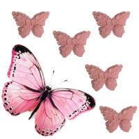 LJS65 Pink Strawberry Flower Butterfly Soaps